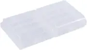 Transparent Hard Plastic Case Holder AA/AAA Battery Storage Box, Clear White ...