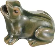 Frog Fountain Decor Outdoor Decorative Frog for Garden and Water Feature for Fish Tank and Bonsai Unique Landscape Accessory