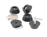 3/4” D x 1/4" H Rubber Feet - Electronics, Speakers, Includes Mounting Screws