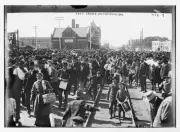 Taft crowd Hutchinson Kas. Kansas c1900 Large Historic Old Photo