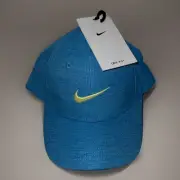Nike Club Cap Unisex S/M Blue Adjustable Strapback Swoosh Structured Hat