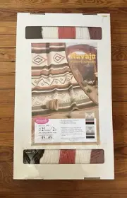 Wonderart 3008 Vintage Crochet Kit Navajo Pattern 45x65" Afghan Acrylic Yarn New