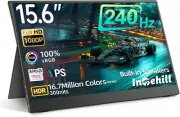 240Hz Portable Monitor, A+ Grade Fast IPS LCD 15.6 Portable Gaming Monitor, AMD