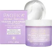 Pacifica Beauty, Vegan Ceramide Barrier Restore Cream, Daily Facial Repair Moisturizing Cream, Skincare, Moisturizer, Ecezma Association Approved, Safe for Sensitive Skin, Fragrance Free, Vegan