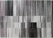 Thin Thread Floor Area Modern Abstract Rug Carpet Black Grey 140 x 200cm