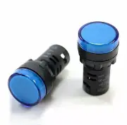 5pcs 110V 22mm Blue LED Indicator Pilot Signal Light Lamp [M1]