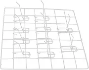 FIXOSHEE 10pcs Black Wire Wall Grid Panel with Hooks Photo Display Holder for Easy Wall Mounting Breathable Mesh Design for Retail Office Storage and Home Decor