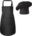 Apron,2 Pack Adjustable Bib Chef Apron Cooking Apron Waterdrop Resistant with 2