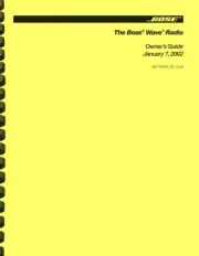 Bose Wave Radio 1 AWR1-1W OWNER'S MANUAL USER GUIDE