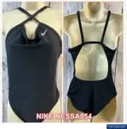 Nike Women's Standard Solid Halter One Piece Swimsuit Black 34/WMS 8