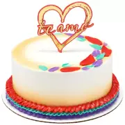 Te Amo Cake Layon (6 Pieces) Valentines Day, Love Themed Cake Decor