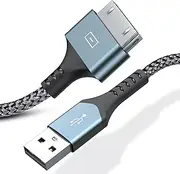 USB to 30 Pin Charging Cable 1M, AviBrex USB Fast Charging & Sync Data Cable Nylon Braided Cord Compatible iPhone 4/4s/3G/3GS, iPad 1 2 3,iPod Touch 4 3 2 1, iPod Classic 3 2 1-Grey