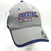 Snickers Ice Cream Baseball Cap Hat Embroidered Logo Gray Quick Dry Mesh
