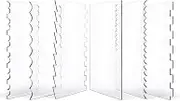 AIMALL 6-Piece Acrylic Cake Scraper Set 9.4x3.9in Decorating Contour Comb and Edge Smoother Tools for Baking