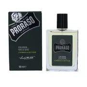 Proraso Beard Eau De Cologne Men's Grooming w/ Cypress Vetiver Scent 100ml