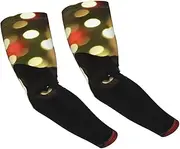 [FHEDVBN] Christmas Black Cat Arm Sleeves Compression Arm Covers for Men Women Outdoor Sun Sleeves Cooling Sports Sleeve, Black