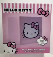 Hello Kitty Mini Fridge Pink 6.7L Single Door 9 Can Holder AC/DC
