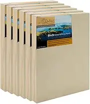 Da Vinci Pro Birch Wood Panel 1-5/8 Deep – 5x7 6-Pack - Fine Textured, Warp Resistant, Lightweight & Rigid – Perfect for Mounting Sanded Pastel or Watercolor Paper, Linen or Canvas