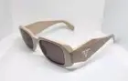 NEW PRADA PR17WS Nude Sunglasses Purple Brown Lenses