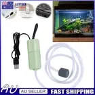 Mini Aquarium Air Pump USB Fish Tank Aerator Silent Fish Tank Oxygen Pump(Green)