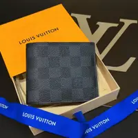 在飛比找PopChill優惠-[二手] Louis Vuitton LV 黑色 棋盤格 晶