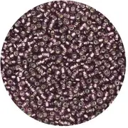 Czech Glass Seed Beads Size 11/0 Purple Silver Lined