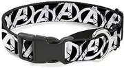 Dog Collar Martingale Loki Poses Black Gold Green 18 to 32 Inches 1.5 Inch Wide