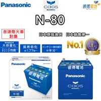 在飛比找PChome24h購物優惠-【Panasonic 國際牌】N-80 CAOS怠速熄火電瓶