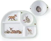 Wrendale Designs Little Wren Childs Melamine Divided Plate and Bowl Set