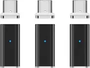 N. NETDOT Gen10 Magnetic Fast Charging USB-C to USB-C Adapter Converter Compatible with Type-c Smartphones (3 Pack Black)