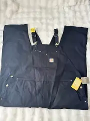 Carhartt MEN'S BIB OVERALL RELAXED FIT DUCK Size 50x32 Black 102776-001