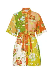 Alemais Hotel Lamy Floral-print Linen Mini Dress - Multicoloured - 6 (UK6 / XS) 6 (UK6 / XS)