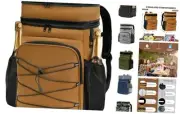 Expandable Backpack Coolers Insulated Leak Proof - 36/48 36 Can-Large Brown