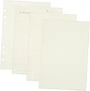 Parliky A5 Binder Inserts 4 Sheets of Graph Paper Loose Leaf 6 Hole Punched Smooth Writing Surface