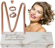 Klara Faire Heatless Curler - SLIM Curls Headband for Short Hair | Curling Rod Headband (Rose Gold)