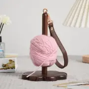 Wool Ball Yarn Spinning Holder Wooden Thread Spool Yarn Stand Knitting Tool