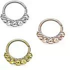 Vintage Fan Circles Bendable Hoop Ring Nose Septum Daith Ear Cartilage F151