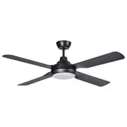 Martec Discovery II 56" Ceiling Fan with 15W LED Light Kit - Matt Black - Tri-Colour