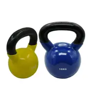 8kg + 16kg - Total 24kg Iron Vinyl Kettlebell Weight Home Strength Training