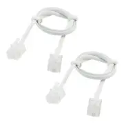 50cm Telephone Extension Cord Cable Phone Line Wire with RJ11 6P2C Plug 2pcs