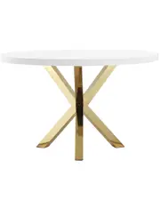 Pangea Home Gold Remi Dining Table