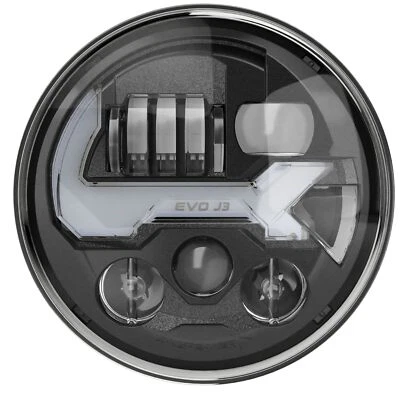 JW Speaker 0555593 EVO J3 7" Round LED High/Low Beam Headlight For Jeep - Pair