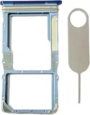 Single Sim Card Tray Slot Holder Micro SD Card Replacement for Motorola Moto G Power 2022 XT2165 Incl Card Ejector pin (Ice Blue)