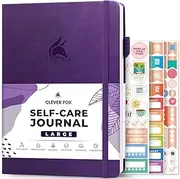 Clever Fox Self-Care Journal – Wellness & Daily Reflection Notebook – Mental Health & Personal Development Journal – Self-Care, Meditation & Mood Journal for Women & Men – Large (Purple)
