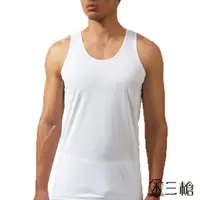 在飛比找PChome24h購物優惠-三槍牌 4件組白色時尚型男純棉汗布細肩背心