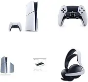 PS5 Console (Slim) Ultimate Bundle + Vertical Stand + Silver Cover