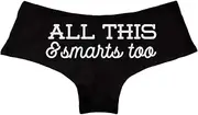 [Decal Serpent] All This and Brains Too Funny Women's Boyshort Underwear Panties