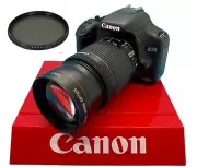 ZOOM LENS FOR CANON EOS REBEL + SOLAR ECLIPSE FILTER FOR XT 7D T6 T6S T7 T3 T3I