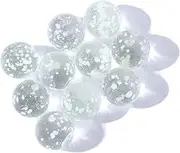 Jinshining 10pcs Transparent Glass Marbles Glow in The Dark Multi-Color Luminous Marbles for Marble Games and DIY Home Decoration,Sports and Outdoor Play