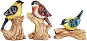 Sculpture Statue Antiques Collectables，3×Color Bird Statues Ornament,Art Resin Animal Sculpture Craft,Garden Courtyard Lawn Interior Office Desk Decoration